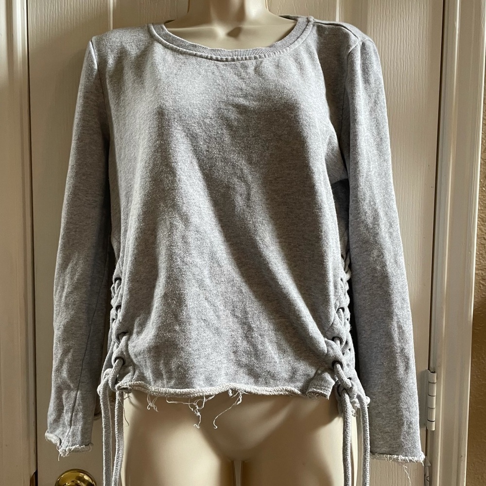 Betsey Johnson performance sweater gray medium women
